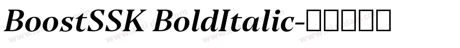 BoostSSK BoldItalic字体转换